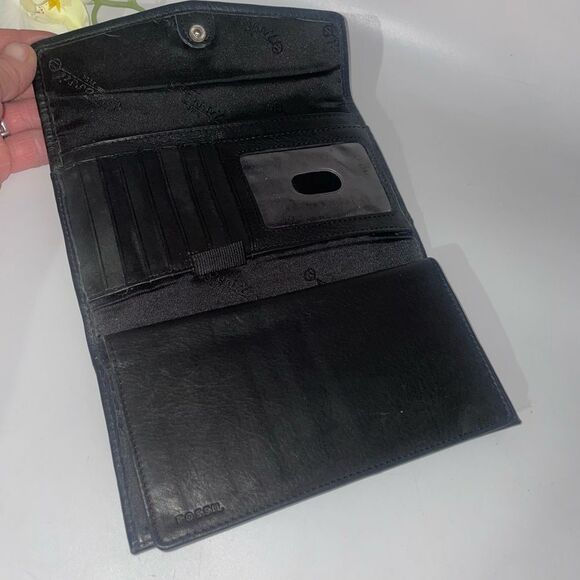 Fossil Black Leather Clutch/Wallet - Picture 11 of 14